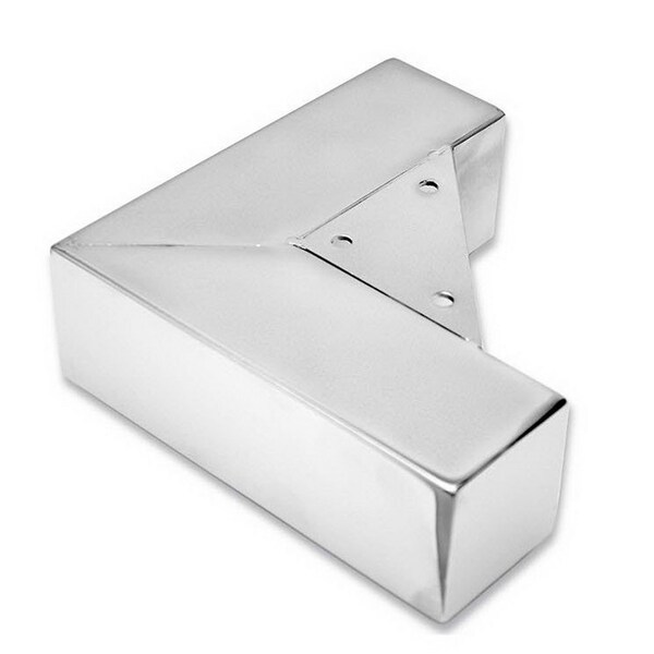 Richelieu Contemporary Fixed-Height Furniture Leg, 2 7/32 in (56.3 mm), Chrome - 6494150140