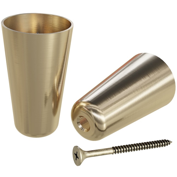 Designs Of Distinction Brass Slipper Cups - 1.26" Diam x 2.165" H - Polished Brass - 01SLPR105PB1