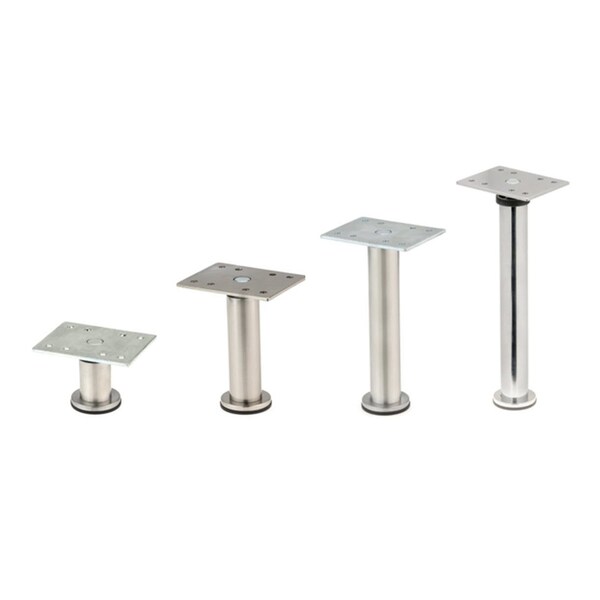 Richelieu BORSA - Adjustable Furniture Leg, 3 15/16 in (100 mm), Satin Nickel - BP64217100155