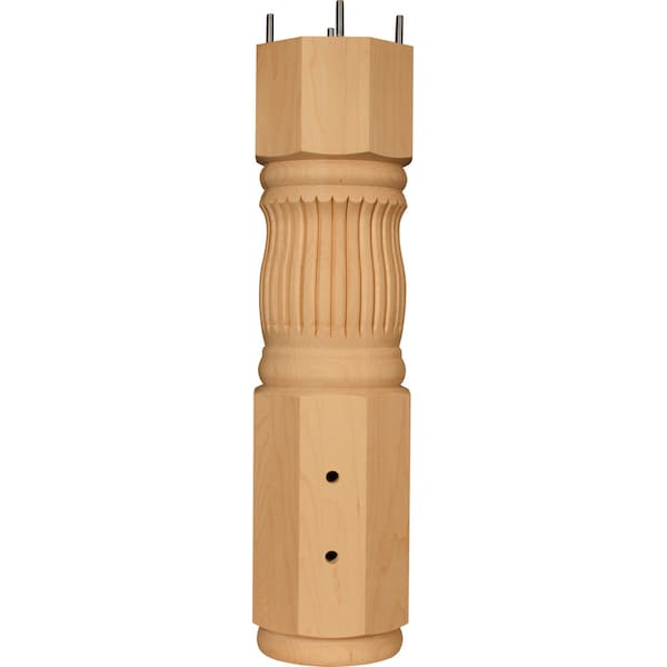 Osborne Wood Products 23 1/2 x 6 Reeded Pedestal in Cherry - 1163C