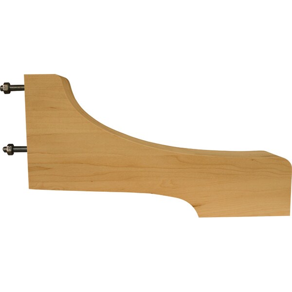 Osborne Wood Products 6 7/8 x 12 1/4 x 3 Mission Pedestal Foot in Hard Maple - 1171HM