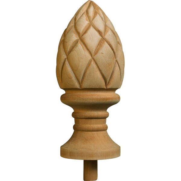Osborne Wood Products 7 1/2 x 3 Willamsport Spiral Finial in Hickory - 3010H