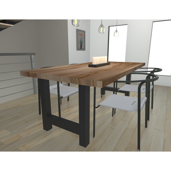 Richelieu (2-Pack) 28-inch (710 mm) H-Shaped Structural Table Leg with Levelling Glide, Matte Black - 68075710900