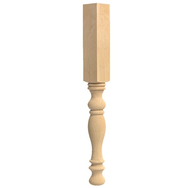 Designs Of Distinction English Country Island Column with Foot - Hard Maple - 01000210HM1