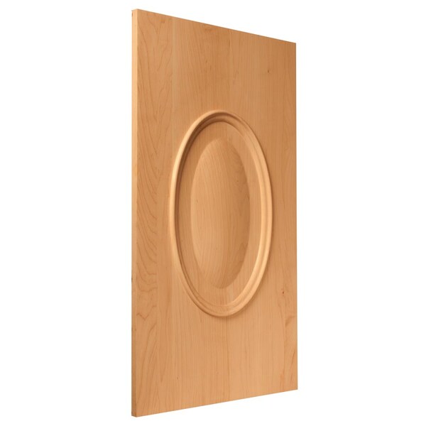 Osborne Wood Products 28 x 16 x 5/8 Eclipse Oval Cabinetry Panel in Hard Maple - 73003HM