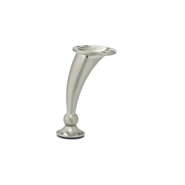 Richelieu Contemporary Furniture Leg, 4 1/2 in (114 mm), Nickel - BP40730195