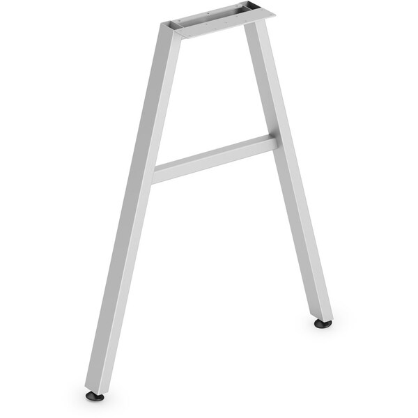 Hon Leg, Angled, f/24"D Mod Worksurfaces, 24"W, Silver - HONLPLLEG24ASVR
