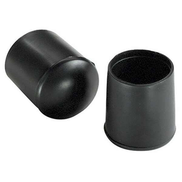 Richelieu 0.5 in. TruGuard Vinyl Leg Tip, Black , 4PK - 235913