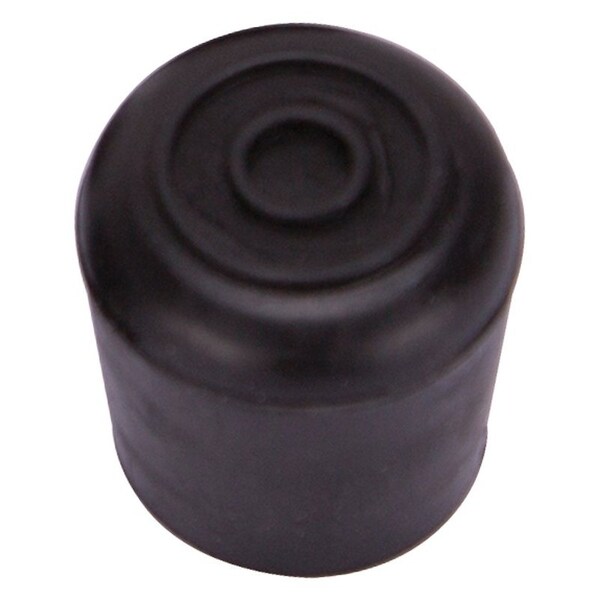 Prosource Furniture Leg Tip, Round, Rubber, Black, 1-1/4 in Dia, 1.7 in H - FE-50638-B