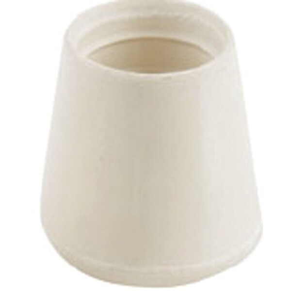 Shepherd Hardware Furniture Leg Tip, Round, Rubber, Off-White, 3/4 in Dia - 9753