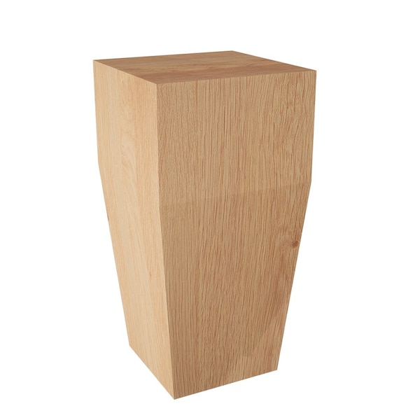 Designs Of Distinction Square Craftsman Bun Foot - Red Oak - 01705112AK1