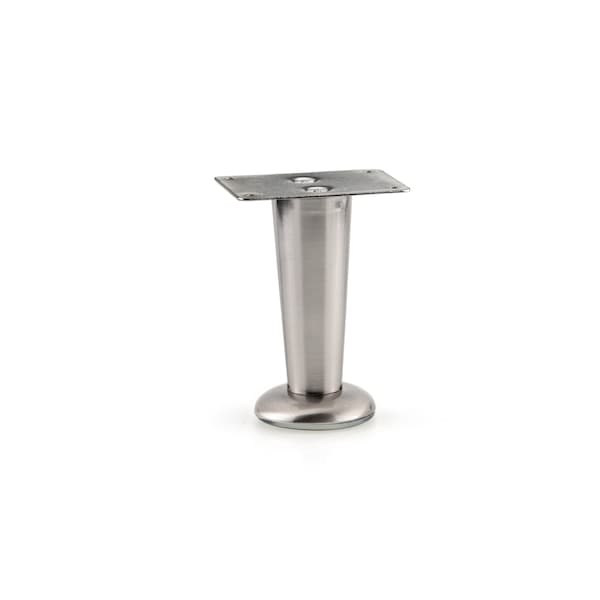 Richelieu Contemporary Furniture Leg, 4 9/16 in (116 mm), Brushed Nickel - 238120195