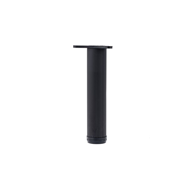 Richelieu 9-inch (228 mm) Round Furniture Leg with Levelling Glide, Matte Black - 50228612900