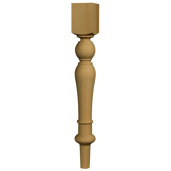 Osborne Wood Products 17 x 2 1/4 Padworth Dining Chair Leg in White Oak - 6203WO
