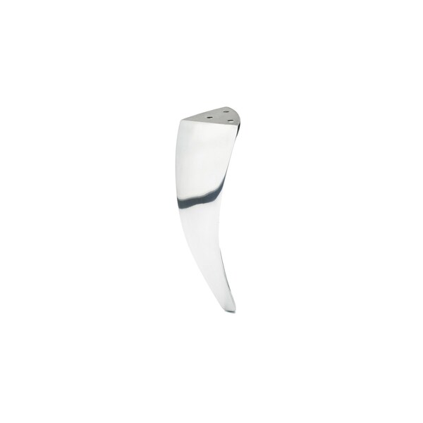 Richelieu Aluminum Furniture Leg, 8 in (203 mm), Polished Aluminum - 5600120