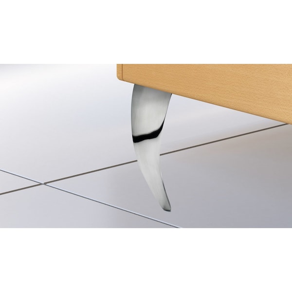 Richelieu Aluminum Furniture Leg, 8 in (203 mm), Polished Aluminum - 5600120