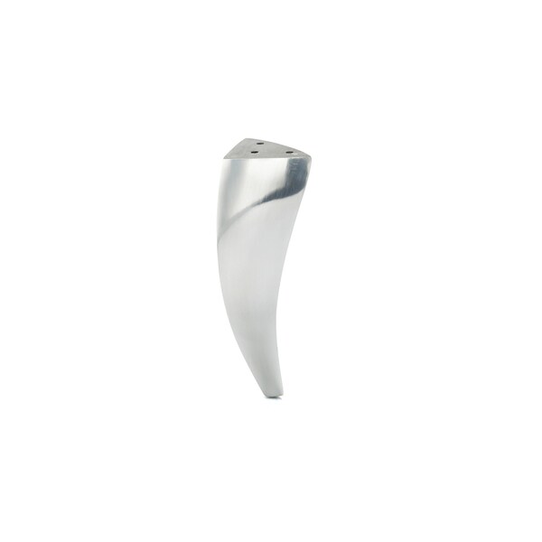 Richelieu Aluminum Furniture Leg, 8 in (203 mm), Polished Aluminum - 5600120