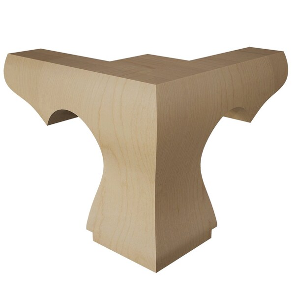 Designs Of Distinction Hampton Plain Corner Bun Foot - Hard Maple - 01703010HM1
