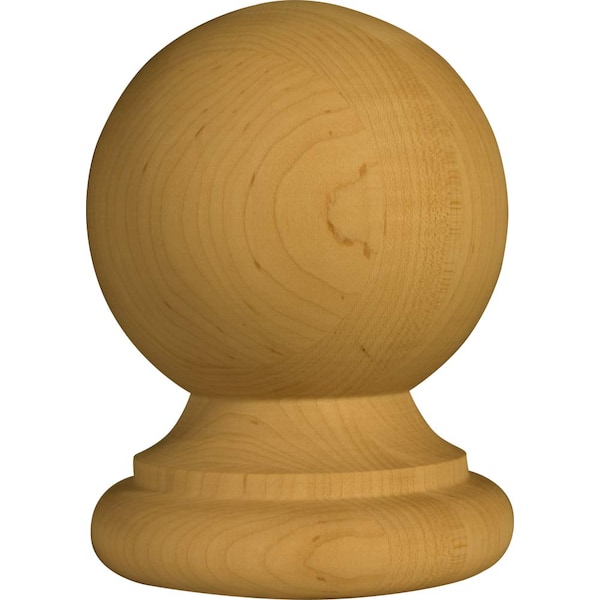 Osborne Wood Products 6 1/2 x 4 7/8 Large Round Finial in Hard Maple - 3017HM