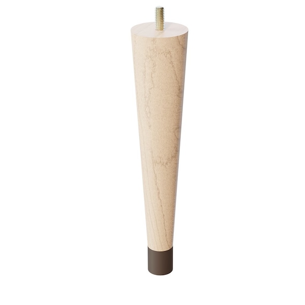 Designs Of Distinction 9" Round Tapered Leg with bolt and 1" Warm Bronze Ferrule - Hardwood - 01240009MAWB6