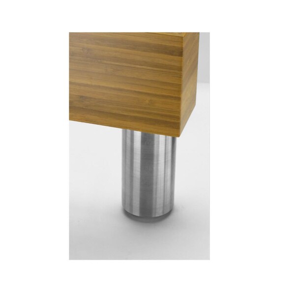 Richelieu 6-inch (152 mm) Round Leg with Levelling Glide, Stainless Steel - 75026170