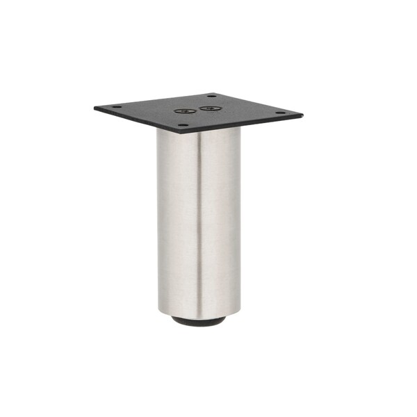 Richelieu 6-inch (152 mm) Round Leg with Levelling Glide, Stainless Steel - 75026170