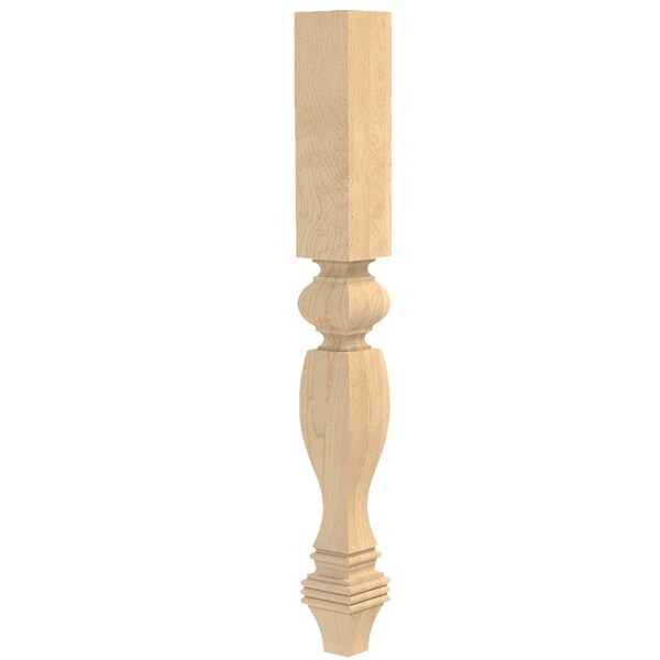 Designs Of Distinction Square Country French Column - Hard Maple - 01060260HM1