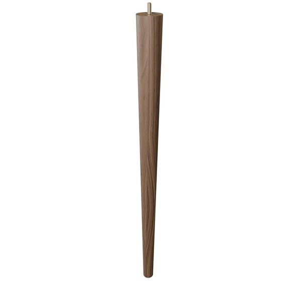 Designs Of Distinction 24" Round Tapered Leg with Semi-Gloss Clear Coat Finish - Walnut - 01243024WL8