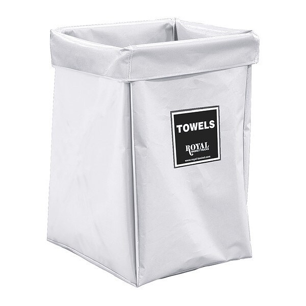 Royal Basket Trucks X-Frame Bag, 6 Bu, WH Vinyl, Towels - R06-WWX-XTN