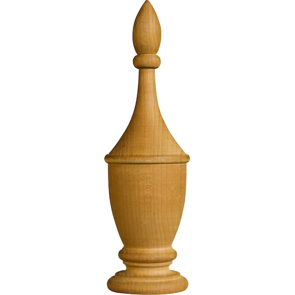 Osborne Wood Products 5 5/8 x 1 5/8 x 1 5/8 Narrow Coventry Bedpost Finial in Hard Maple - 3008HM