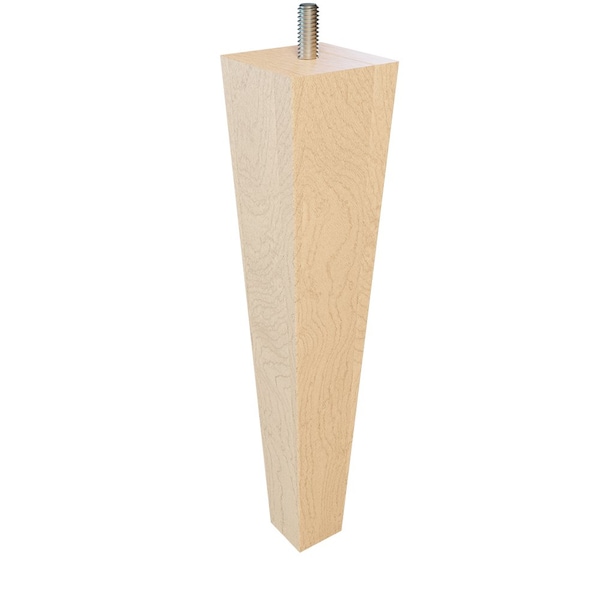 Designs Of Distinction 9" Square Tapered Leg with Semi-Gloss Clear Coat Finish - Hardwood - 01244009MA8
