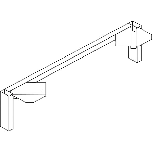 Hon Support Legs, f/Mod Credenza, 30"Dx7"H, 2/ST, Silver - HONLPLSL30SVR