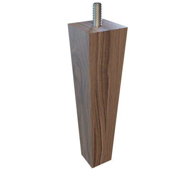 Designs Of Distinction 6" Square Tapered Leg with Semi-Gloss Clear Coat Finish - Walnut - 01244006WL8