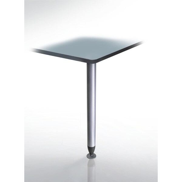 Richelieu Design Table Leg, 27 3/4 in (705 mm), Silver, Adjustable - 612705106