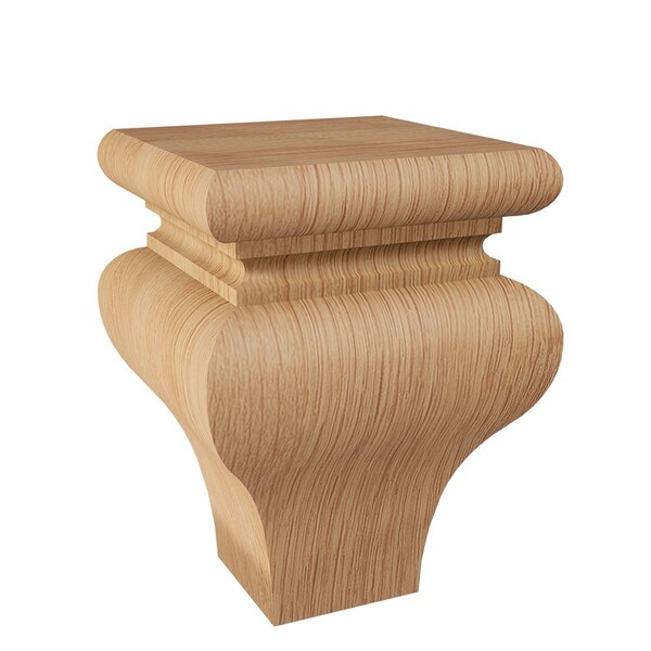 Designs Of Distinction Square Tulip Bun Foot - Red Oak - 01706065AK1