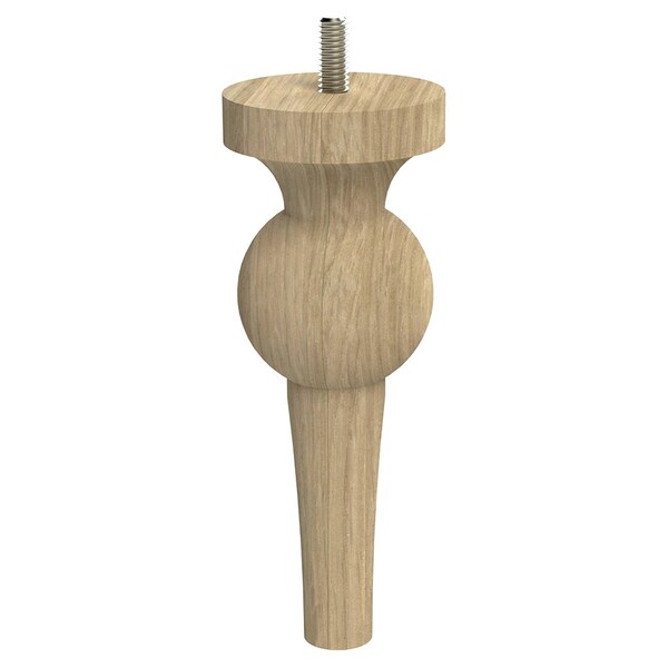 Designs Of Distinction 6" Perle Foot with Bolt - White Oak - 01245106WK6
