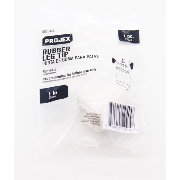 Projex Projex Rubber Leg Tip White Round 1 in. W 1 pk - P0064