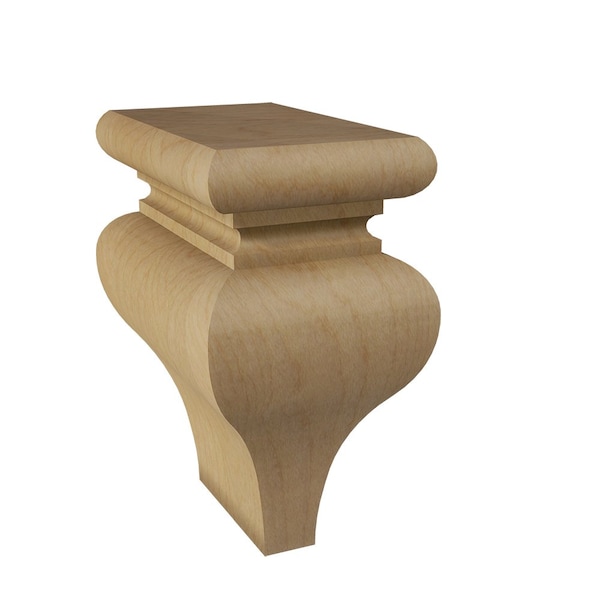 Designs Of Distinction Toe Kick Tulip Bun Foot - Alder - 01706060AL1
