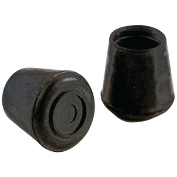Shepherd Hardware Furniture Leg Tip, Round, Rubber, Black, 3/4 in Dia - 9126