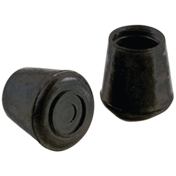 Shepherd Hardware Furniture Leg Tip, Round, Rubber, Black, 1-1/8 in Dia - 9129