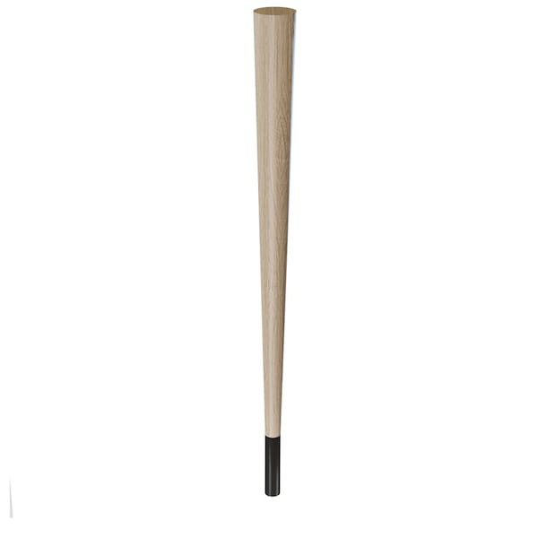 Designs Of Distinction 29" Round Tapered Leg and 4" Brushed Aluminum Ferrule - Walnut - 01240029WLBA1