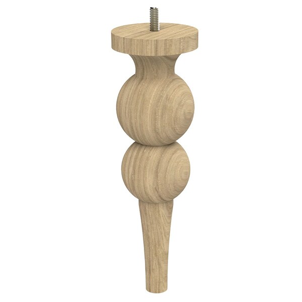 Designs Of Distinction 9" Perle Foot with Bolt - White Oak - 01245109WK6