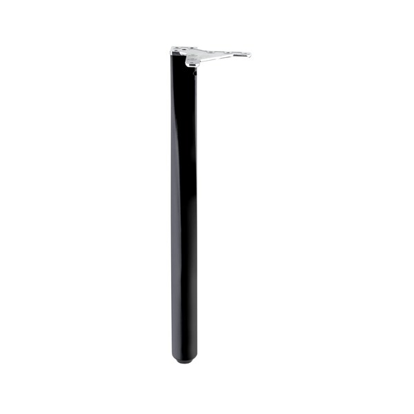 Richelieu Quadratonda Design Table Leg, 27 3/4 in (705 mm), Black, Adjustable - 618705090
