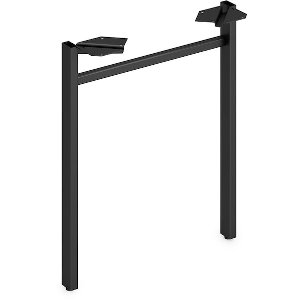 Hon Leg, Straight, f/24"D Mod Worksurfaces, 24"W, Black - HONLPLLEG24UBLK
