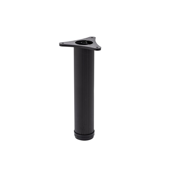 Richelieu 3-inch (76 mm) Round Furniture Leg with Levelling Glide, Matte Black - 50076212900