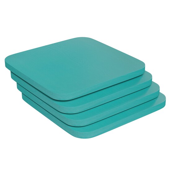 Flash Furniture 4PK Mint Poly Resin Seats for Stools & Chairs, 4PK - 4-JJ-SEA-PL02-MINT-GG