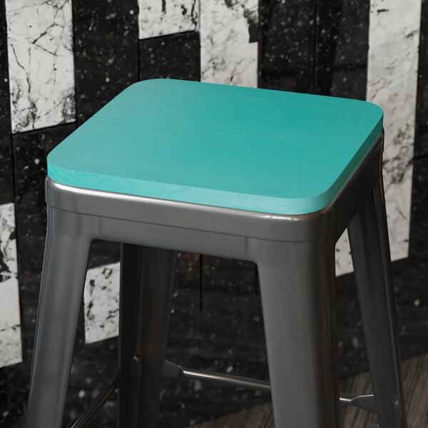 Flash Furniture 4PK Mint Poly Resin Seats for Stools & Chairs, 4PK - 4-JJ-SEA-PL02-MINT-GG