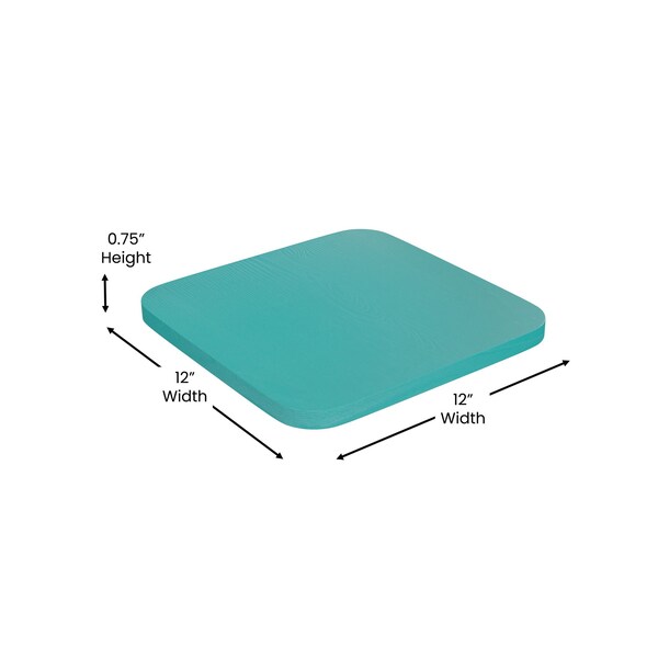 Flash Furniture 4PK Mint Poly Resin Seats for Stools & Chairs, 4PK - 4-JJ-SEA-PL02-MINT-GG
