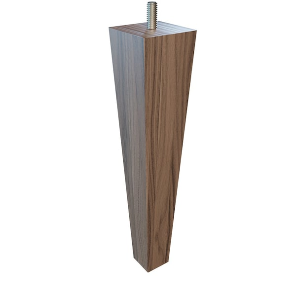 Designs Of Distinction 9" Square Tapered Leg - Walnut - 01244009WL6
