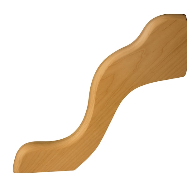 Osborne Wood Products 11 1/2 x 13 1/2 x 1 3/4 Cabriole Pedestal Foot in Knotty Pine - 1430P
